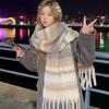 Women's Winter Stripe Scarf: Soft Imitation Cashmere, Thickened Plush, All-Match Korean Style