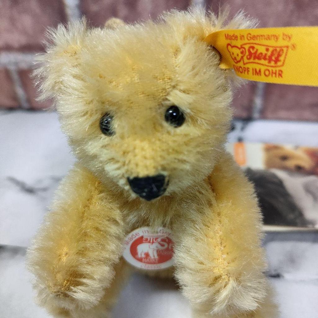 [USED] Steiff Mohair Teddy Bear Ornament, 2005, 8cm