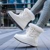 Winter New Woman Warm Snow Boots Waterproof Lace-Up Thicken Plush Winter  Warm Platform Ankle Boots