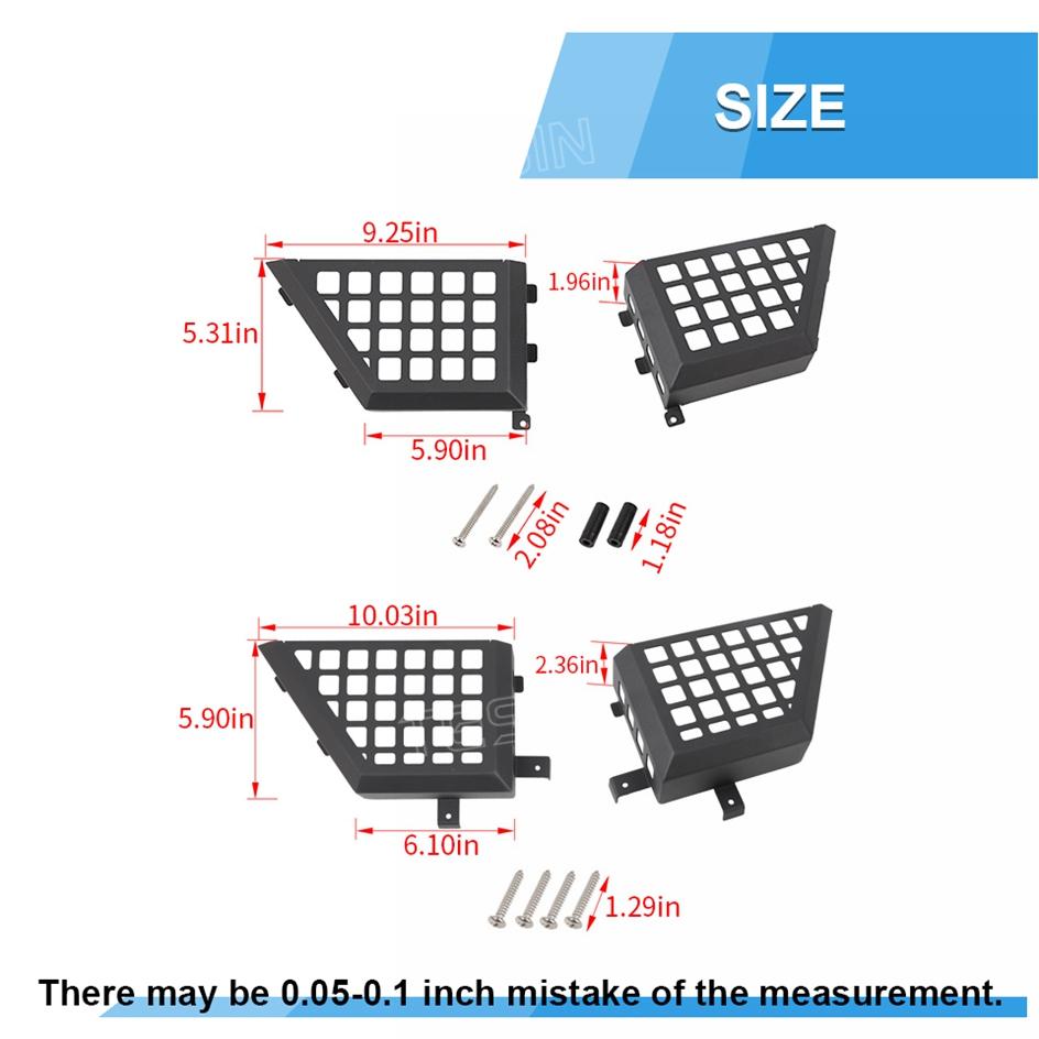 TESIN Metal Car Front Rear Door Storage Box Door Side Insert Organizer Box Pockets for Jeep Wrangler JK 2/4 Door 2011-2017