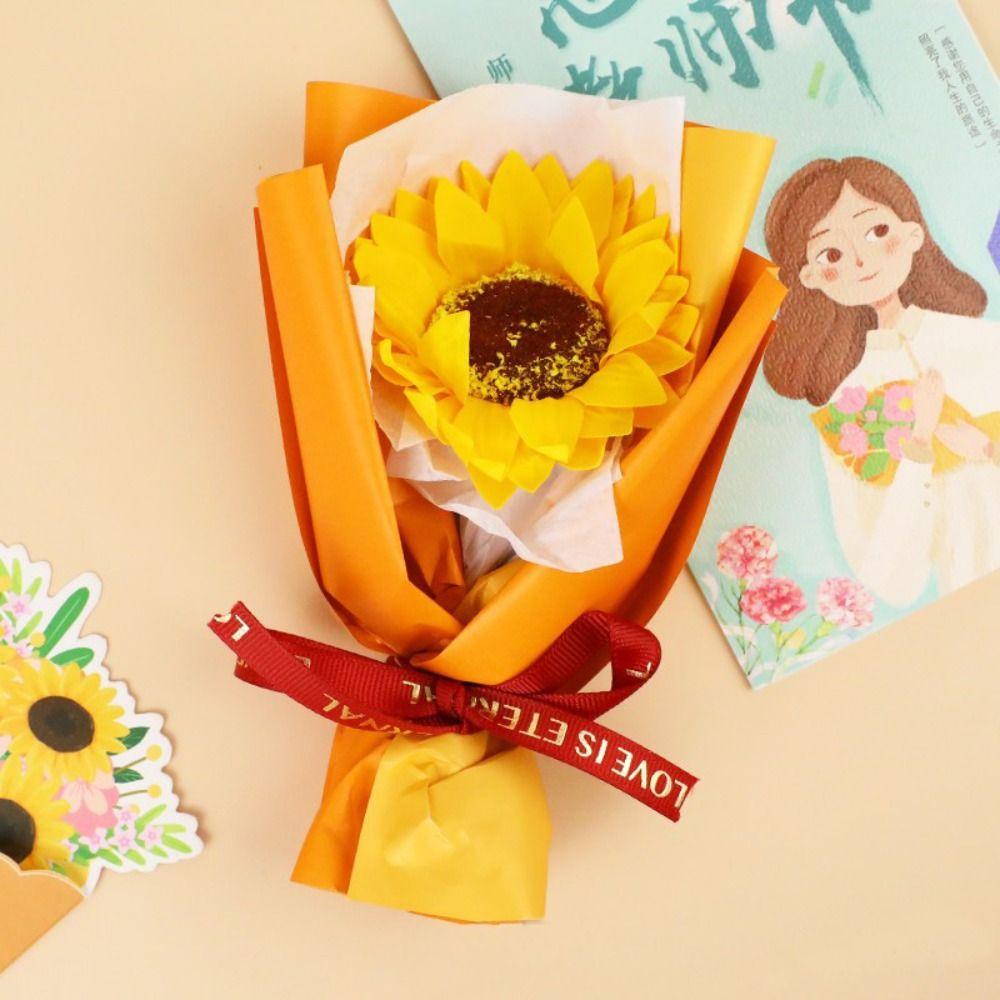 DIY Sunflower Flower Bouquets Carnation Rose Simulation Flower Valentine's Day Gift