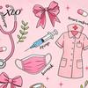 Medical School Supplies Themed Coil Notebook, Double Cover Design Thick Ink-proof Paper Healthcare Practitioner Journal Notepad, Spiral Bound
