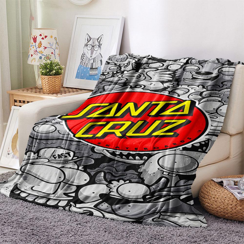 1PC Santa Cruz Patterned Flannel Blanket Suitable For All Seasons for Home Decor Warmth and Comfort Gifts Holiday Present