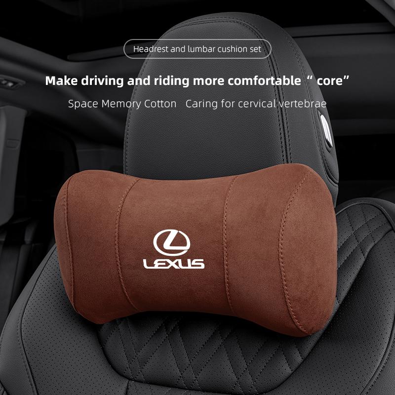 Car Suede Headrest Memory Cotton Neck Pillow For Lexus RX330 IS250 Ct200h ES300h RX350 IS300h NX300h RX400h UX Auto Accessories