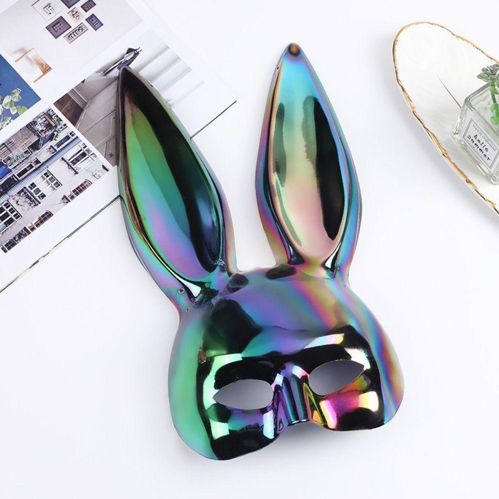 Rabbit Ears Mask Bunny Mask Half Face Mask Prom Party Supplies Women Half Mask Party Cosplay Props