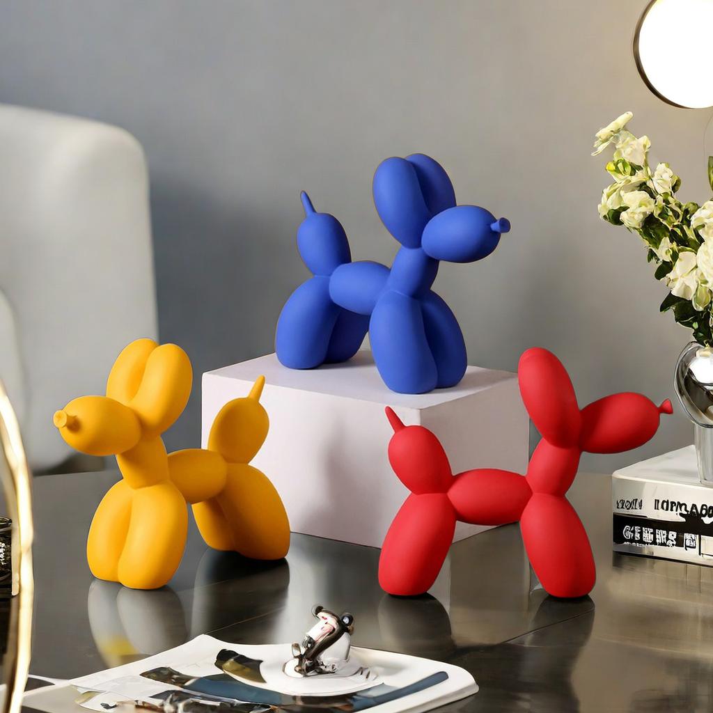 Lovely Color Resin Balloon Dog Resin Decoration Table Nordic Style CHILDREN'S Room Study Cartoon Resin Crafts Decoration