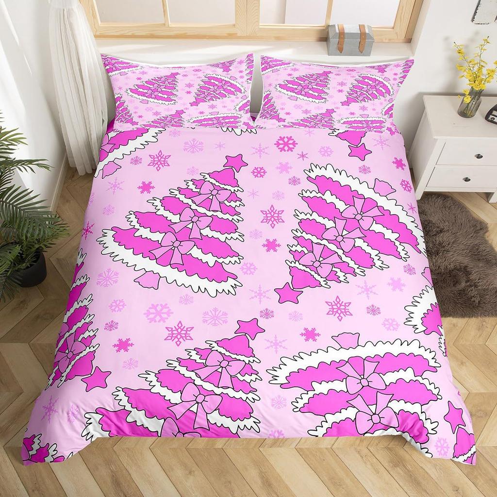 Christmas-themed Down Comforter Set Bedding Set 3-piece Duvet Cover Set