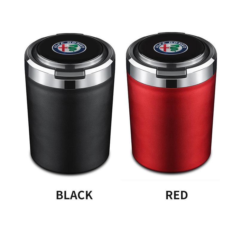 Car Cigarette Ashtray Cup With Lid With LED Light For Alfa Romeo Giulietta GT 159 147 156 Brera Giulia Stelvio Accessories