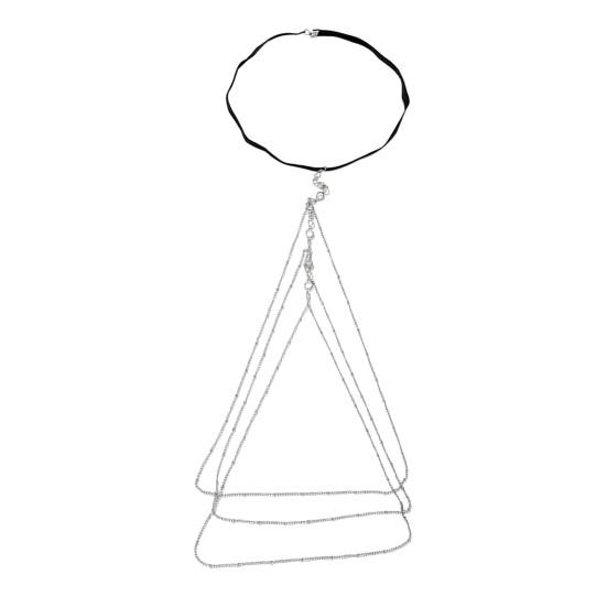 Сексуальная цепочка на бедро, женская регулируемая многослойная цепочка с бриллиантами, роскошная цепочка из золотисто-белого сплава для тела, аксессуар для ног