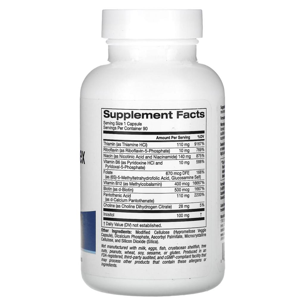 Lake Avenue Nutrition, Высокоэффективный комплекс витаминов B, 90 вегетарианских капсул