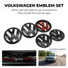 O42pcs ABS Car Front Grill Emblem Rear Trunk Badge Logo for Volkswagen VW Polo 2011-2013 2014-2018 2019-2024 Scirocco Quality Kit WEWG1