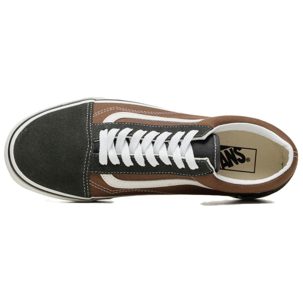 Vans Old Skool Series Shock Absorbing Quick Dry Durable Low Top Skate Shoes Men Sneakers Brown Black VN0005UFBF01