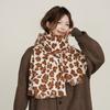 Wool Leopard Print Scarf Tassel Luxury Pashmina Scar Elegant Long Cashmere Shawl  Student