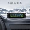 Солнечные автомобильные цифровые ЖК-часы и дисплей температуры, приборные часы, подсветка, электронный экран, часы с температурой