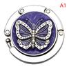 Metal Round Hook Retro Butterfly Foldable Table Hook Wallet Bag Hanger Handbag Hanger Desk Hook Travel Portable Hook