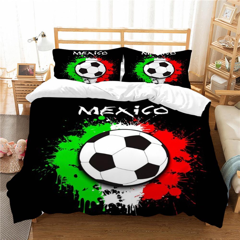 Лидер продаж, комплект пододеяльников, футбольное домашнее постельное белье, футбольная живопись, постельное белье, костюм для мальчиков, роскошные покрывала, новые модные комплекты постельного белья