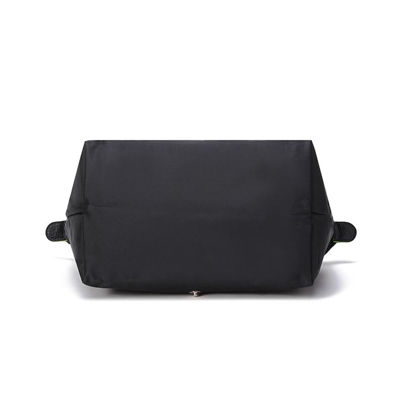 Longchamp Le Pliage Green 23 Сумка-тоут 'Пельмень' с короткими ручками, на молнии, из переработанного холста, Маленькая женская сумка-тоут, Черная 1621919001