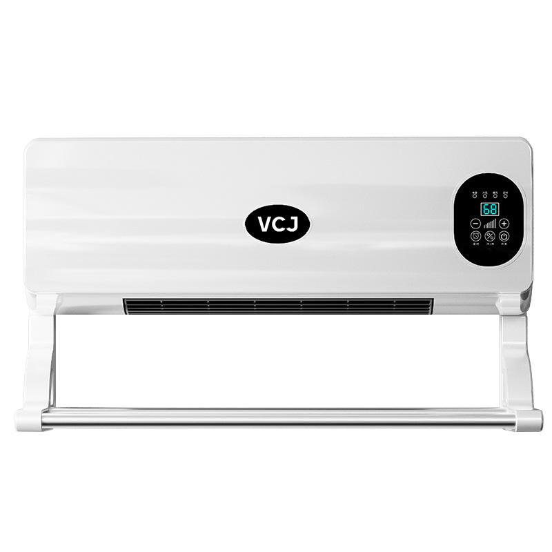 Настенный обогреватель для ванной с дистанционным управлением: Фен с двойным режимом холодной/теплой температуры, интеллектуальный с постоянной температурой, установка без сверления.