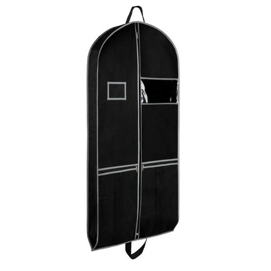 Пылезащитный чехол для одежды из нетканого материала. Дорожная сверхпрочная сумка для одежды с карманами. Прозрачное окно. Водонепроницаемая этикетка. Складная пыленепроницаемая сумка для костюма.