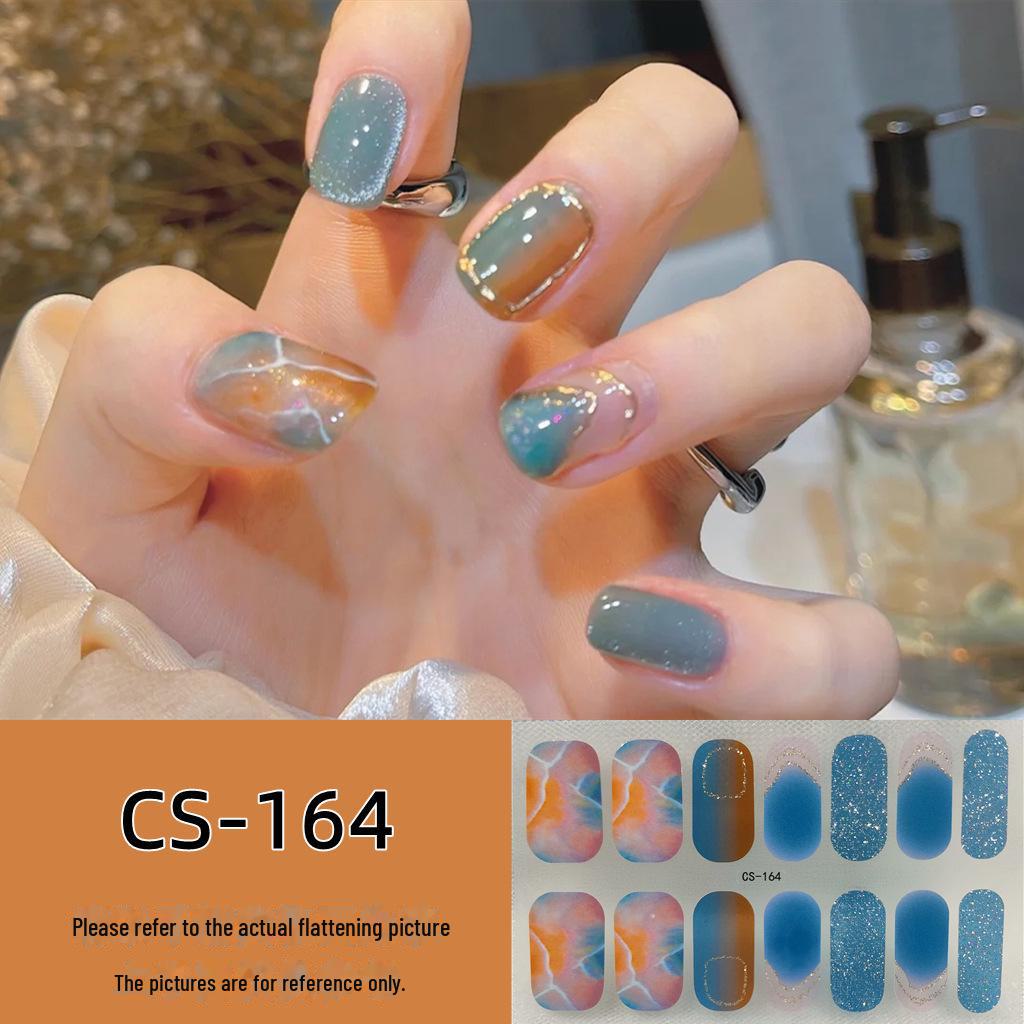 Водостойкие долговечные 3D-гелевые наклейки для ногтей без запекания — съемные и носимые дизайны для всех ногтей для женщин