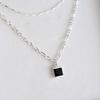 [Silver925] Mono Black Necklace (6912666)