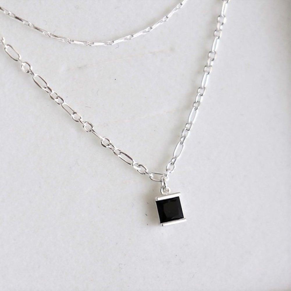[Silver925] Mono Black Necklace (6912666)
