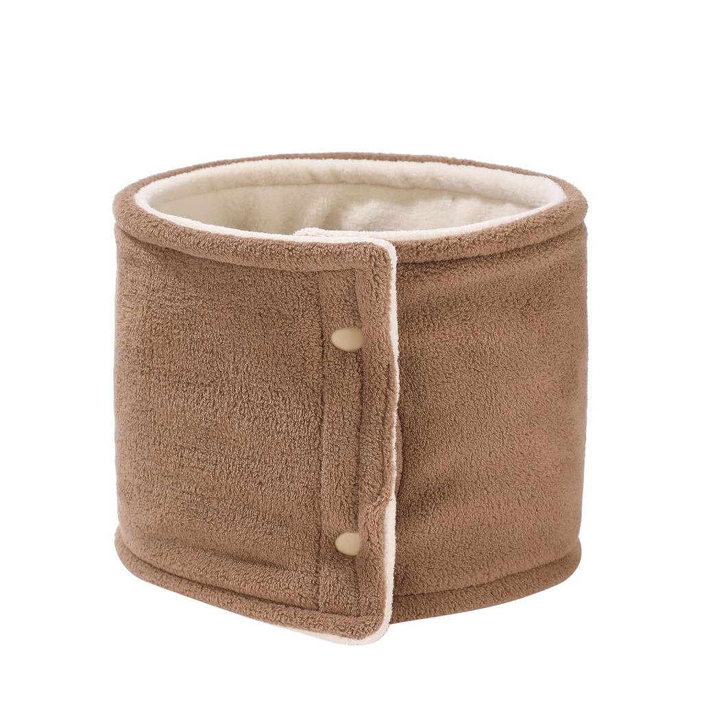 Men's and Women's Winter Warm Fleece Lined Neck Gaiter Reversible Snap Button Neck Warmer All Match Outdoor Sports Cold Protection Neck Cover