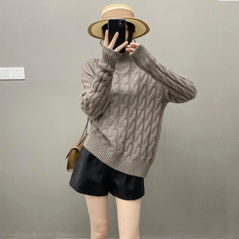 Женский свитер Qinghe 100% чистый кашемир - Ультрамягкий роскошный зимний пуловер