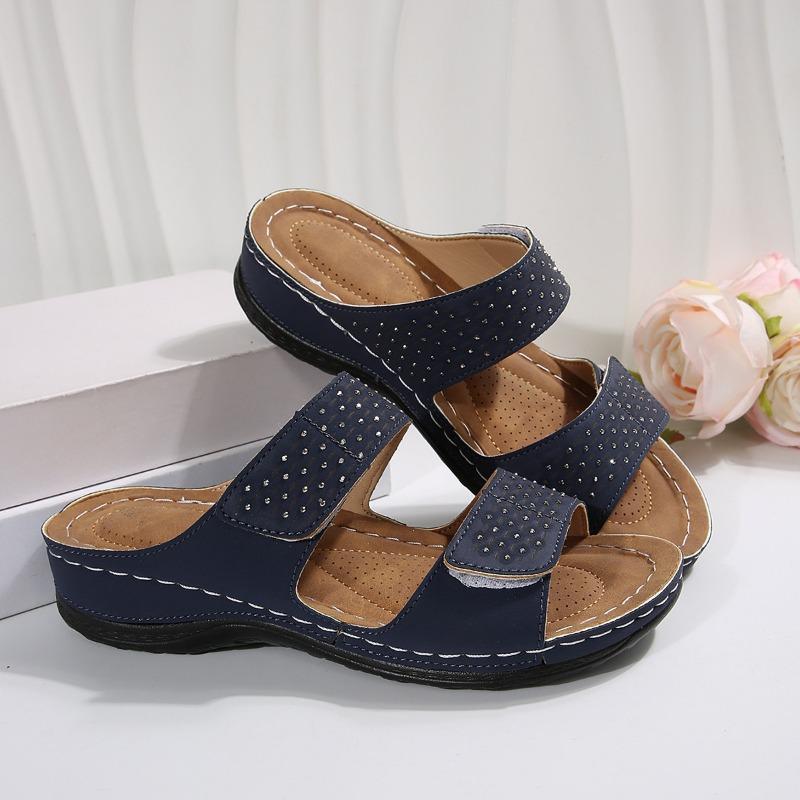 Туфли Water Diamond One-Strap Shoes Толстые туфли, тапочки Женские туфли на танкетке большого размера Легкие пляжные шлепанцы