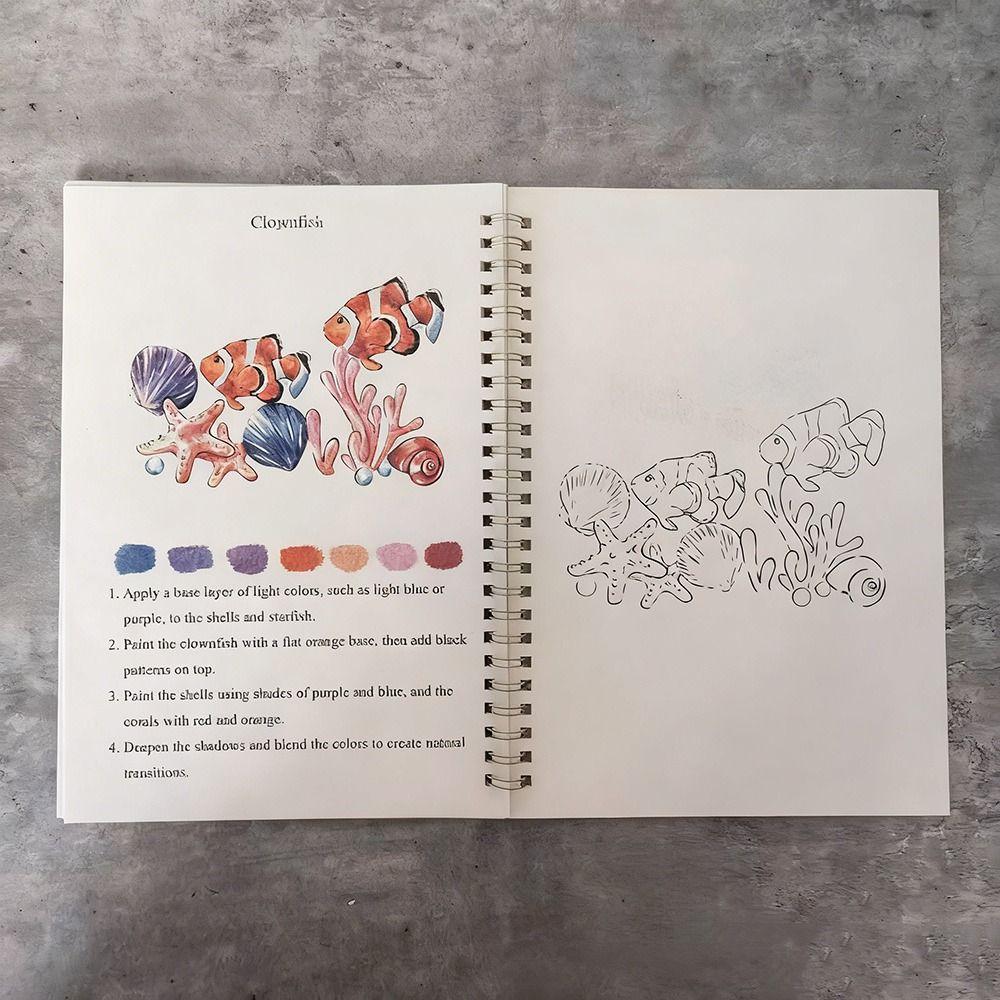 Christmas Watercolor Workbook Beginner-Friendly Art Learning Guide Gift for Artists