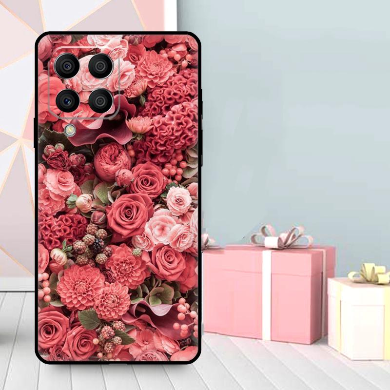 Красивый Сад Красные Розы Цветы Чехол Для Samsung Galaxy M56 M52 M32 M53 M16 M11 M21 M31 M35 M12 M13 M14 M15 M36 M55 M34 M54