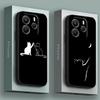 Чехол для телефона для Xiaomi Redmi 15C 14C 12C 13C Redmi Note 15 14 13 12 11 10 Pro Plus 5G 12S Силиконовая крышка Забавный Милый Кот Линейный Рисунок