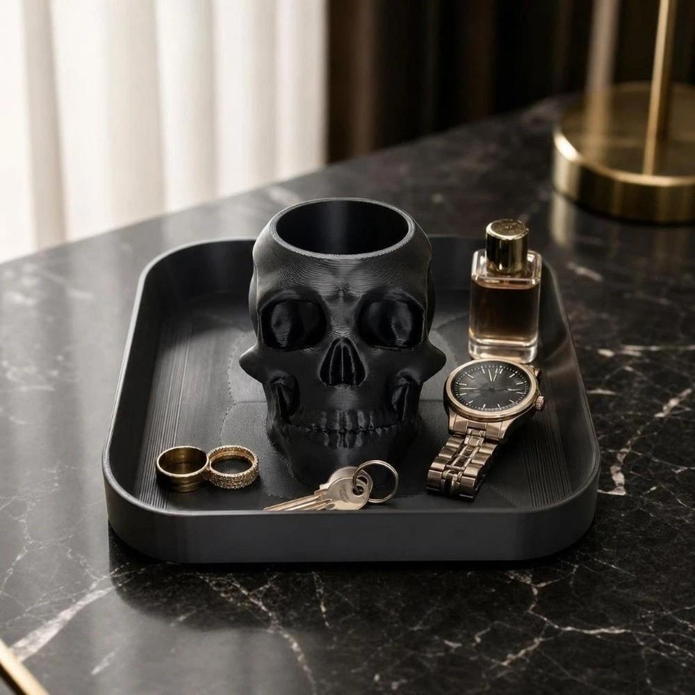 Halloween Jewelry Organizer Skull Design Storage Rack Jewelry Storage Tray Living Room