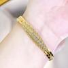 WWJ Dubai Luxurious Golden Small Zircon Tennia Bracelet European Ladies Fashion Banquet Engagement Party Jewelry Accessories