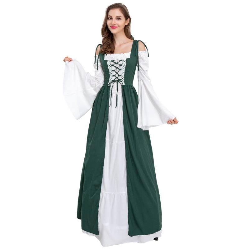 Хэллоуин костюм средневековый ренессанс косплей платье костюм большого размера женская одежда