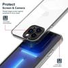 KEYSION Противоударный прозрачный чехол для iPhone 15 Pro Max 14 Plus, прозрачный силиконовый чехол из ТПУ + чехол для телефона из поликарбоната для iPhone 13 12 11 Pro Max