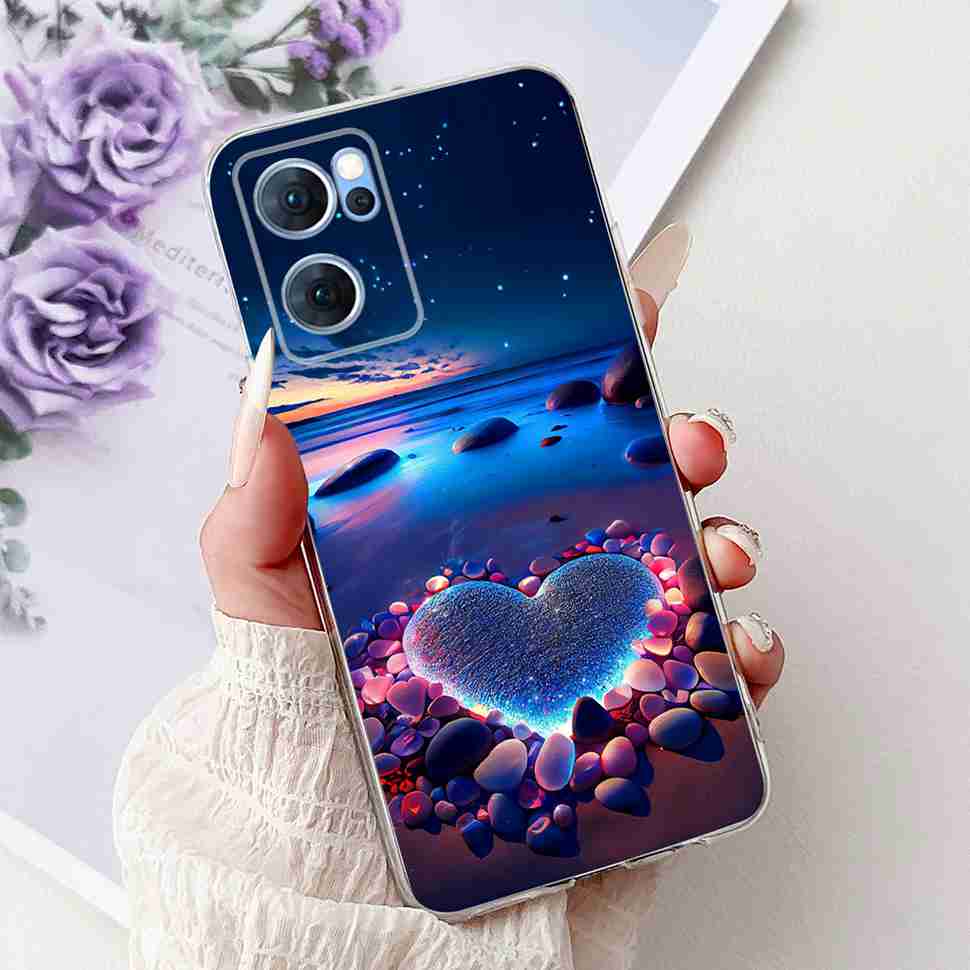 Чехол для Oppo Reno7 5G Милый Кот Цветок Расписная Крышка Мягкие Fundas Чехол для Телефона Для Oppo Find X5 FindX5 Lite Reno 7 5G Задняя Крышка