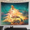 Трансграничная Рождественская елка Гобелен Санта-Клаус Висит Ткань Фоновая Ткань Цифровая Печать