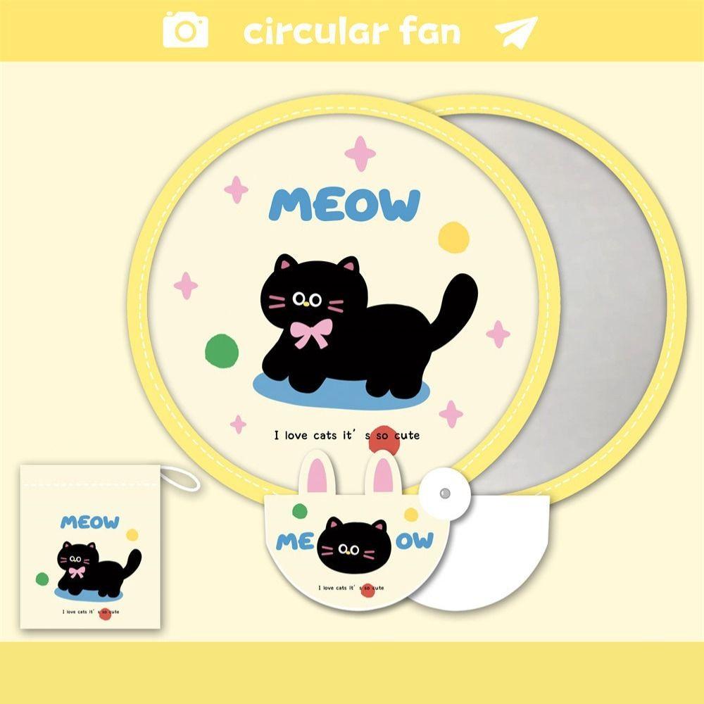 Мультяшный складной групповой вентилятор Портативный мини-круглый вентилятор Новый ручной вентилятор