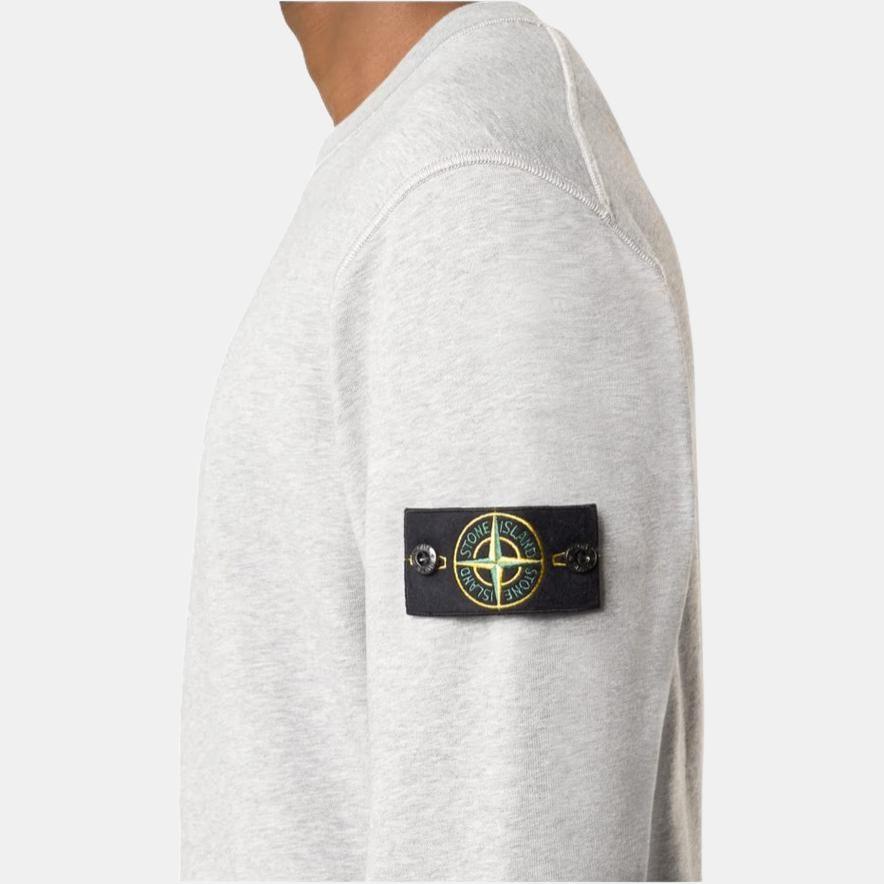 STONE ISLAND Свитшот унисекс с круглым вырезом, окрашенный в готовом виде, SS25, с нашивкой-компасом, серый K1S1561000-44S0051-V0061