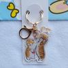 Мультяшное животное акриловый брелок милый мультяшный кулон с кошкой прозрачный двухсторонний кулон с кошкой брелок студенческие подарки