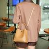Bucket Bag Handbag Leather Shoulder Female Bun Mother Bag Soft Leather Simple Fashion Crossbody Bag