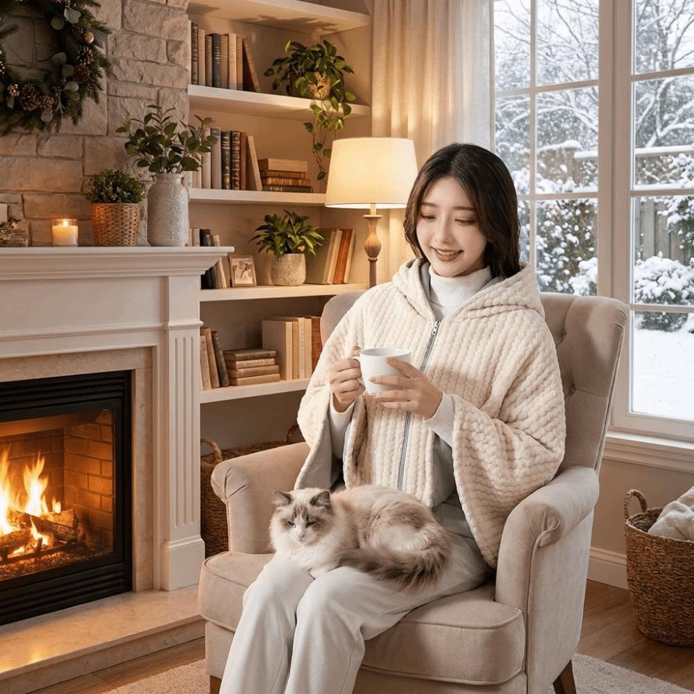 Washable USB Heating Shawl Portable Heating Blanket Lightweight Electric Blanket Car Use