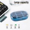 Portable Travel Pill Case 6 Grids Tablet Storage Container Moisture-proof Pill Organizer Clear View Large Capacity Small Pill Box