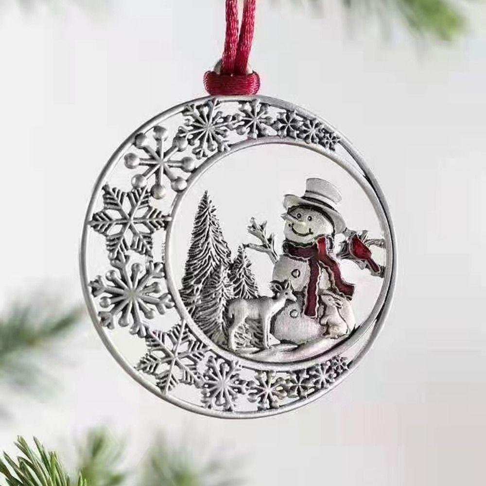 Santa Claus Solid Pewter Christmas Tree Ornament Gnomes Christmas Decorations  DIY