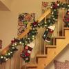 2.7M Christmas Rattan Garland Artificial Tree Rattan Hanging Ornaments Home Fireplace Stairs Wall Door Christmas Decoration