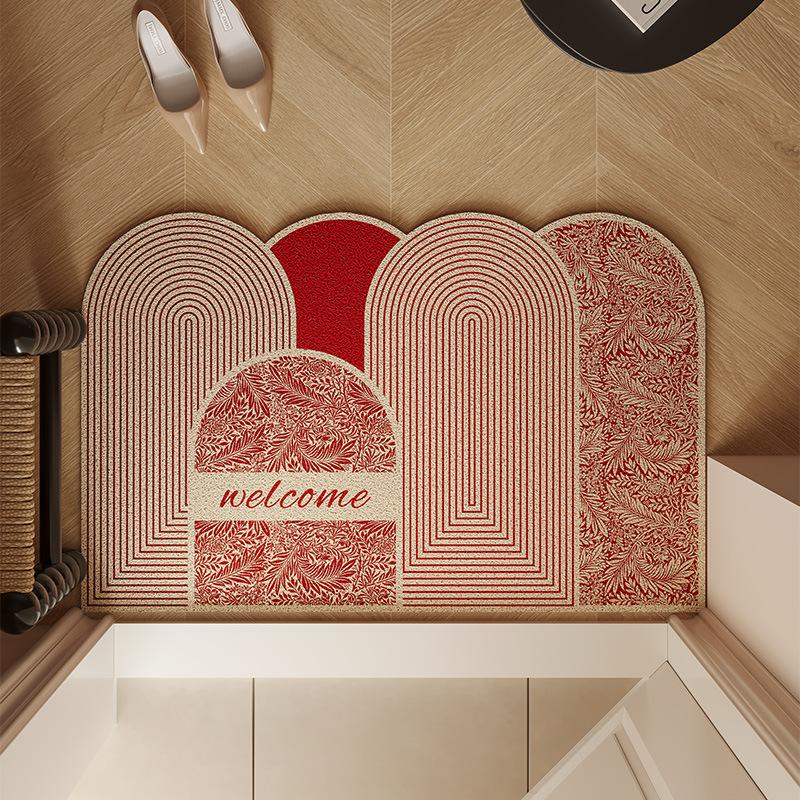 Придверный коврик с проволочным кольцом для обуви, высококлассный грязеотталкивающий противоскользящий коврик, бытовой коврик специальной формы для входной двери