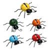Porch Wall Sculptures Statues Cute Outdoor Decorations Wall Art Metal Ladybugs 3D Garden Wall Decor