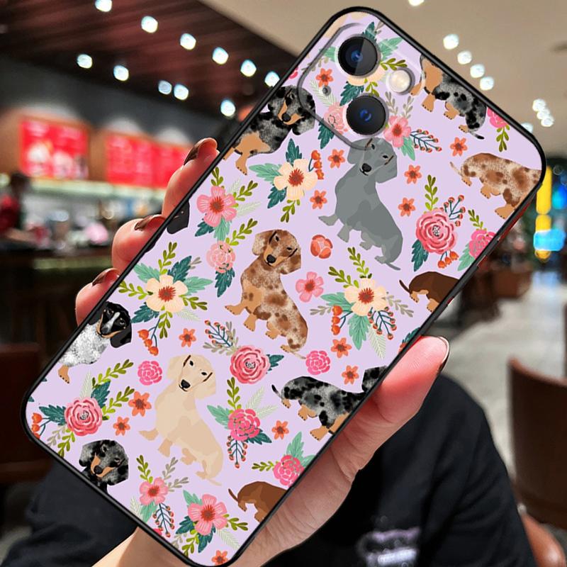 Такса Такса Такса Собака Для iPhone 12 11 14 13 Pro Max Mini XS Max XR X SE 2020 6S 7 8 Plus Чехол Задняя крышка телефона