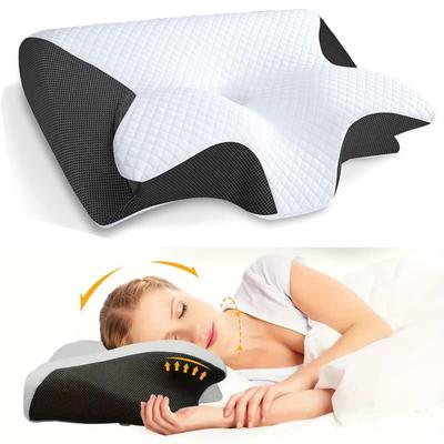 Подушка для сна Butterfly Sleep Memory Neck с медленным отскоком, удобная подушка для сна с эффектом памяти, ортопедическая подушка для массажа шеи и шеи